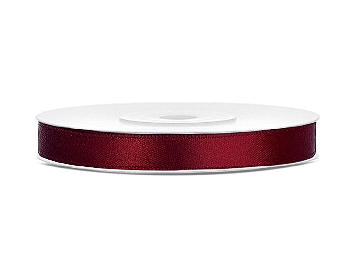 PD BANDA SATIN, Satin Ribbon, deep red, 6mm/25m TS6-082 [1]