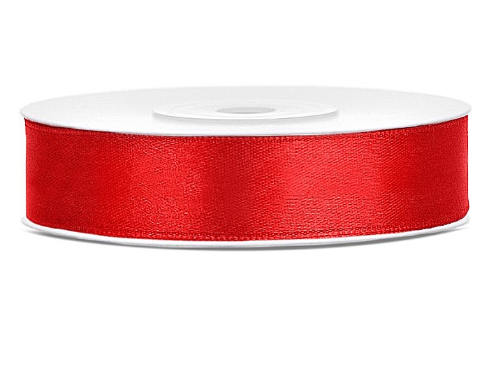 PD BANDA SATIN, Satin Ribbon, red, 12mm/25m TS12-007 [1]
