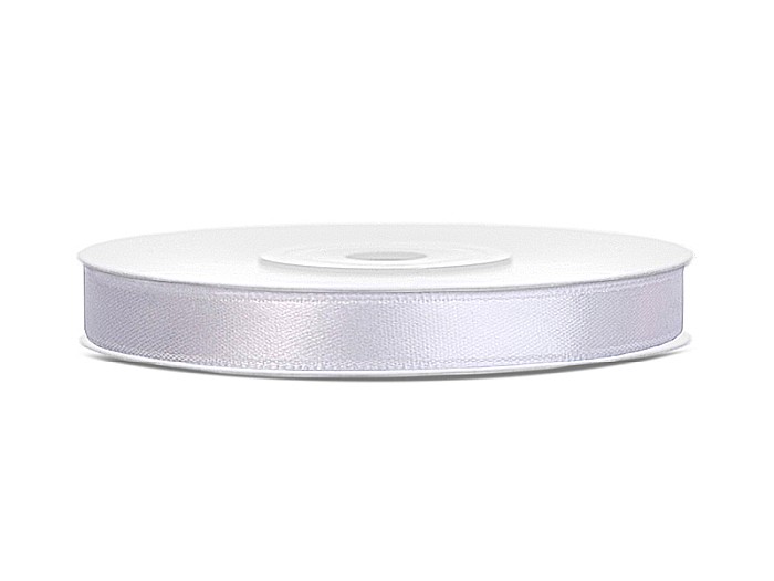 PD BANDA SATIN, Satin Ribbon, white, 6mm/25m TS6-008 [1]