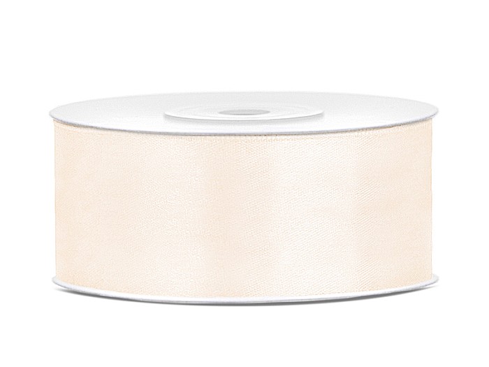 PD BANDA SATIN, Satin Ribbon, light cream, 25mm/25m TS25-079J [1]