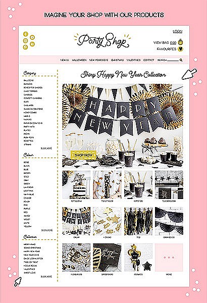 PD CONFETTI Happy New Year, gold, 4 x 2cm, 3g  KONS43 [2]