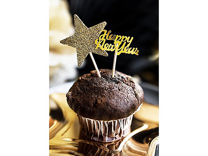 PD CONFETTI Happy New Year, gold, 4 x 2cm, 3g  KONS43 [6]