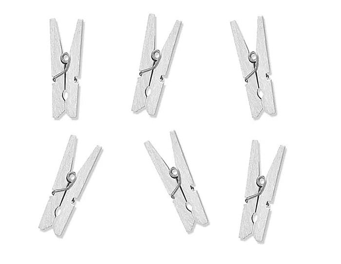 PD CLEME DE LEMN, 3cm, white 20/set KLD-008 [2]