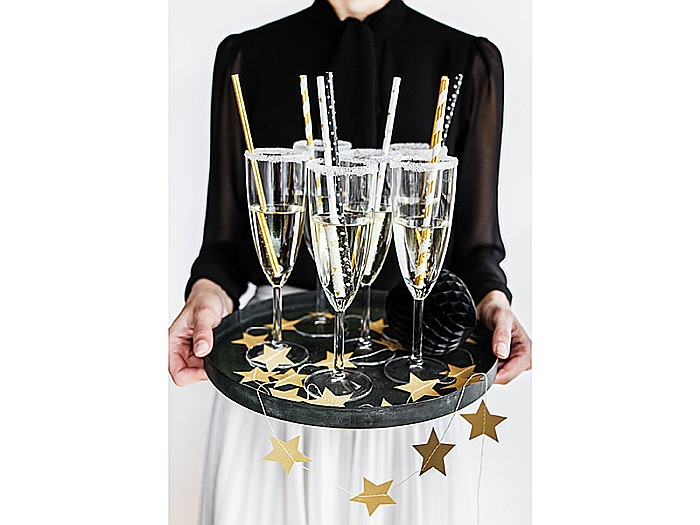 PD PAIE DIN HARTIE PENTRU BAUTURI black, 19.5cm 10/set SPP2-010 [3]