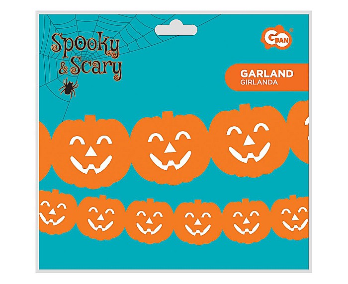 GOD GHIRLANDA DIN HARTIE Pumpkin, orange, 300cm PF-GPPD [3]