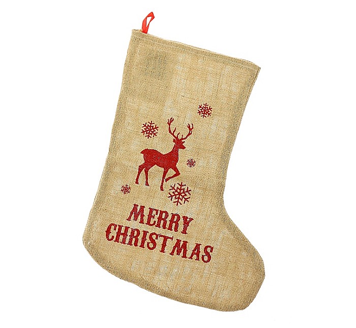 GOD DECORATIUNE CRACIUN SOSETA Christmas sock jute Reindeer, 44.5cm NW-SSZJR [1]