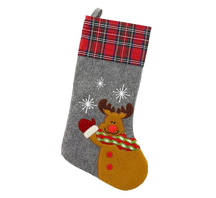 GOD DECORATIUNE CRACIUN SOSETA Christmas sock made of Reindeer felt, 51cm NW-SSZFR [1]