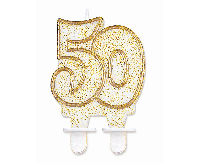 GOD LUMANARI TORT Number 50, gold outline, 6.5cm PF-SCZK50 [1]