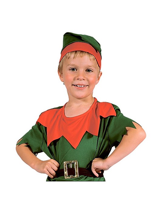 GOD COSTUM PT COPII LITTLE ELF 92/104cm, camasa, pantaloni, curea, caciula SL-ME92 [2]