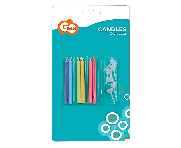 GOD LUMANARE TORT Colorful flames, 5cm 6/set PF-S6KP [3]