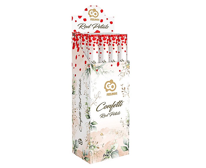 GOD CONFETTI Confetti cannon, rose Petals, textile, red, 60cm JC-KPPC60 [2]