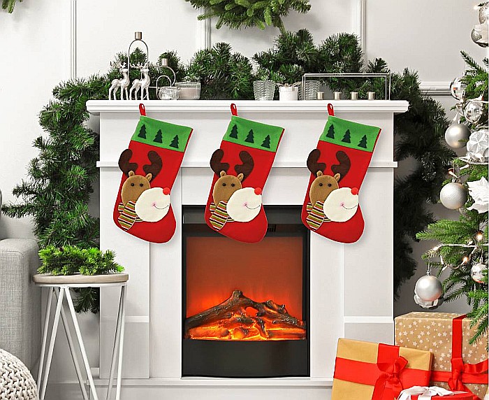 GOD DECORATIUNE CRACIUN SOSETA Xmas"Reindeer with scarf", red 41 x 19cm NW-SKRS [2]