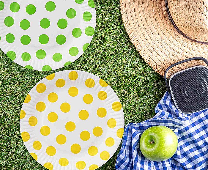 GOD FARFURII CARTON Polka dot green, 18cm, 6 set PF-TGP7 [2]