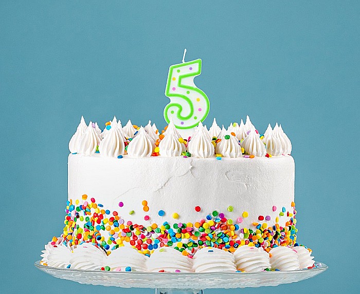 GOD LUMANARE TORT Number 5, with dots, 7.5cm PF-SCK5 [2]