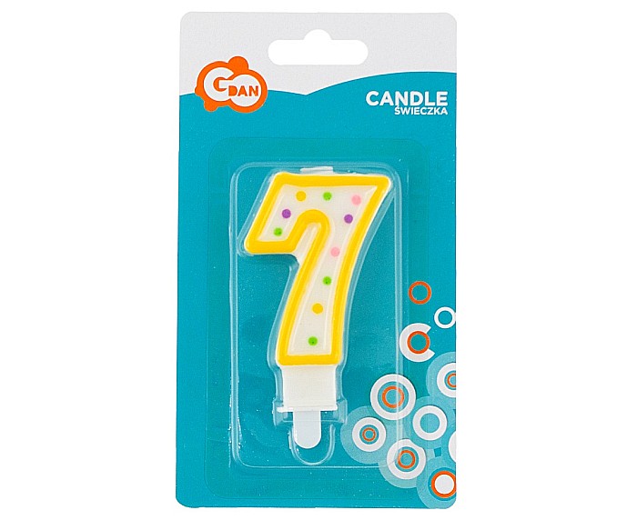 GOD LUMANARE TORT Number 7, with dots, 7.5cm PF-SCK7 [2]