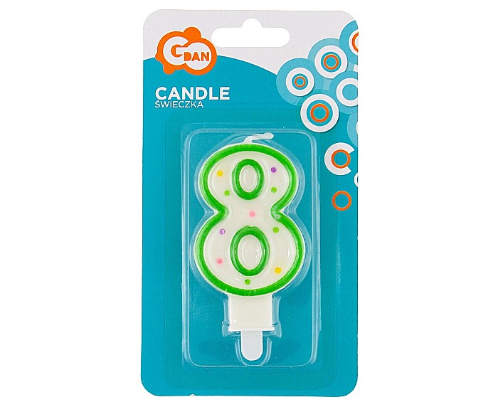 GOD LUMANARE TORT Number 8, with dots, 7.5cm PF-SCK8 [2]