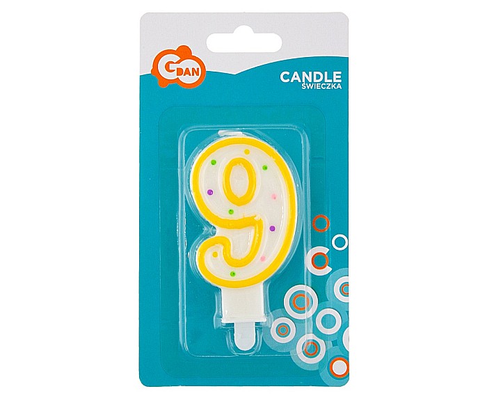 GOD LUMANARE TORT Number 9, with dots, 7.5cm PF-SCK9 [2]