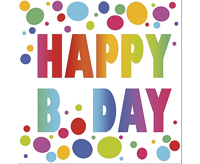 GOD SERVETELE 33*33CM 20/SET B'DAY DOTS SD_OG_034601 [1]