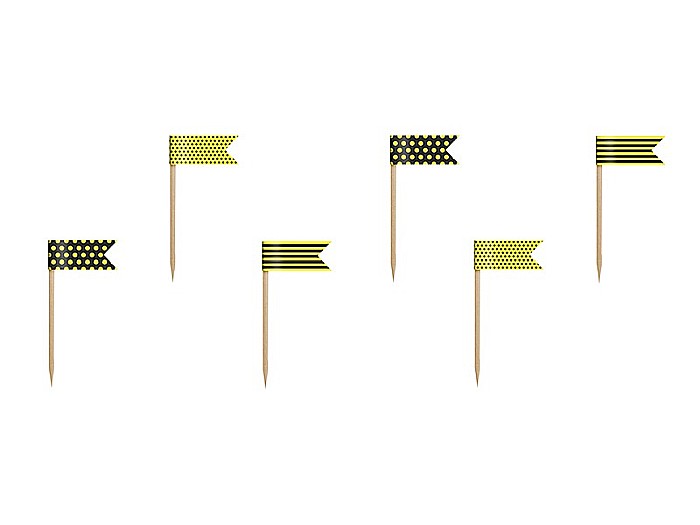 PD DECORATIUNI PENTRU BRIOSE Mini Flags, Bee, mix, 7cm 6/set FPM3 [2]