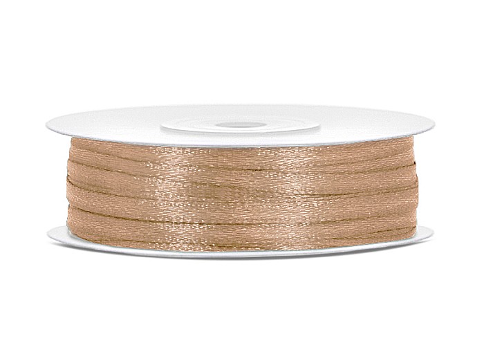 PD BANDA SATIN, Satin Ribbon, light gold, 3mm/50m TS3-019J [1]
