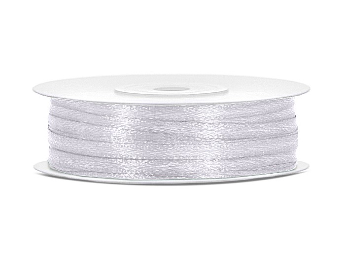 PD BANDA SATIN, Satin Ribbon, white, 3mm/50m TS3-008 [1]