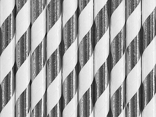 PD PAIE DIN HARTIE PENTRU BAUTURI silver, 19.5cm 10/set SPP1M-018 [1]