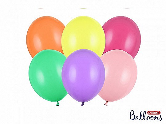 PD BALOANE Strong Balloons 23cm, Pastel Mix, 50/SET SB10P-000-50 [1]