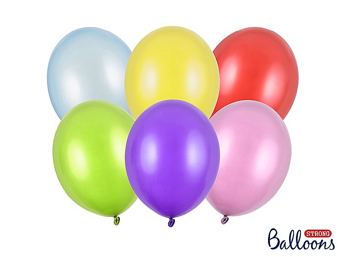 PD BALOANE Strong Balloons 27cm,  Metallic Mix, 50/SET SB12M-000-50 [1]
