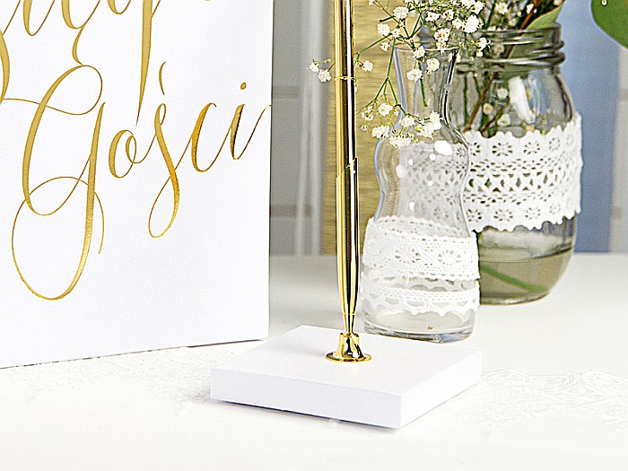 PD PIX AURIU CU SUPORT PENTRU PIX 8*8*16.5CM DIN CARTON ALB PERLAT  SD10-019 [2]