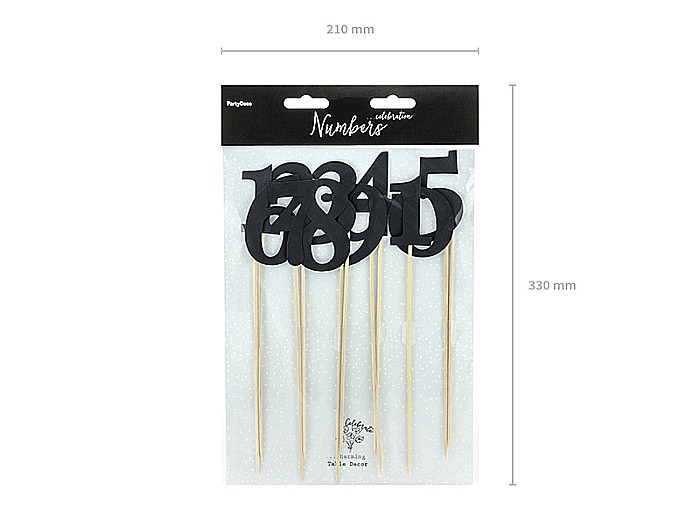 PD NUMERE PENTRU MASA black, 24-26cm 11bucati KPZ1-010 [9]