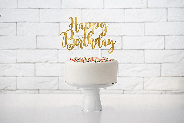 PD DECORATIUNI PENTRU TORT Happy Birthday, gold, 22.5cm KPT11-019M [2]