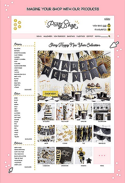 PD CONFETTI, Confetti cannon, with streamers, gold, 60cm TUKSE60-019M [3]