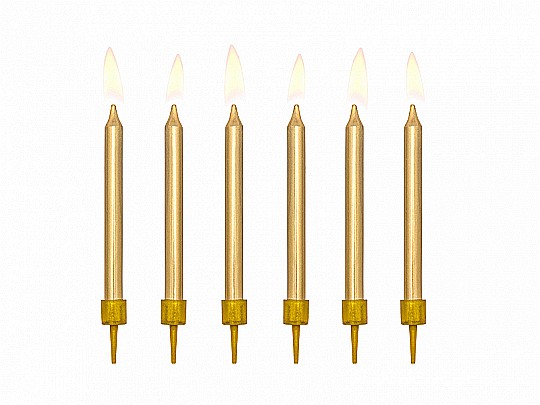 PD LUMANARI TORT gold, 6cm 6/set SCP-10-019ME [1]