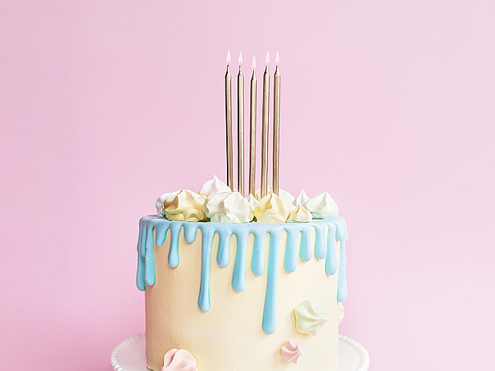 PD LUMANARI TORT gold, 12.5cm 12/set SCD-1-019ME [2]