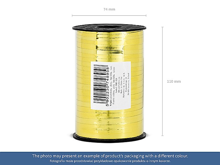 PD RAFIE ribbon, gold, 5mm/225m PRM5-019 [5]