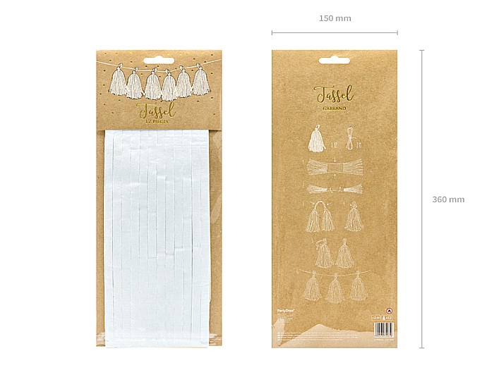 PD GHIRLANDA CU CIUCURI,Tassel garland, white TG1-008 [7]