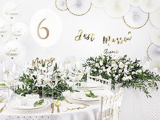 PD BALOANE Balloons 30 cm, Just Married, Pastel Pure White 6/SET SB14P-237-008-6 [3]