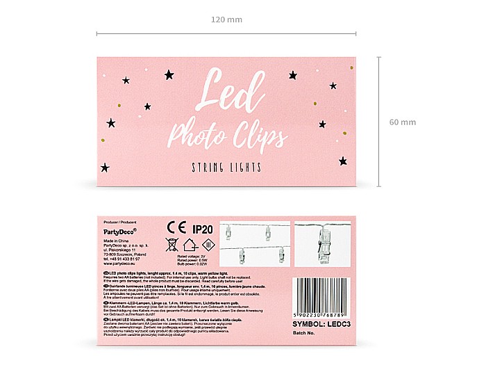 PD LUMINI DECORATIVE LED CU CLIPS DE PRINDERE, clear, 1.4m LEDC3 [6]