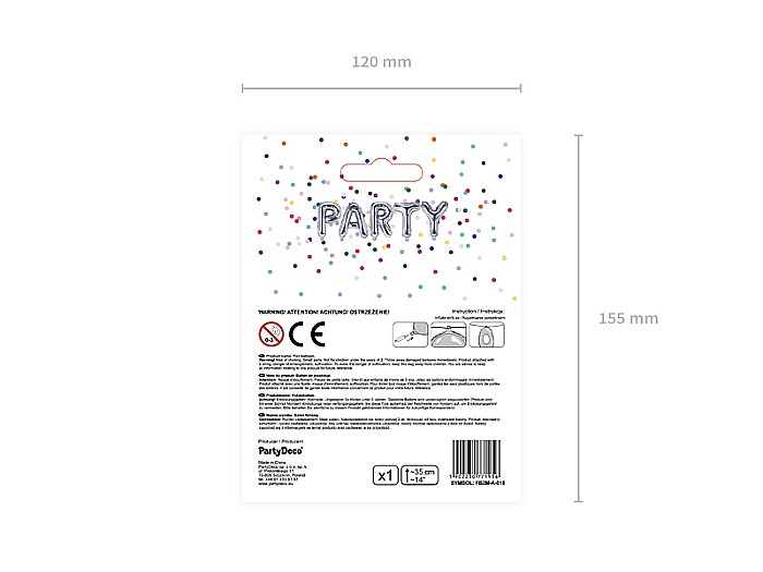 PD BALON FOLIE ALUMINIU Letter "A", 35cm, silver FB2M-A-018 [3]