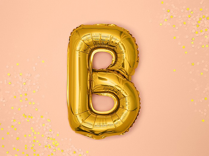 PD BALON FOLIE ALUMINIU Letter "B", 35cm, gold B2M-B-019 [5]