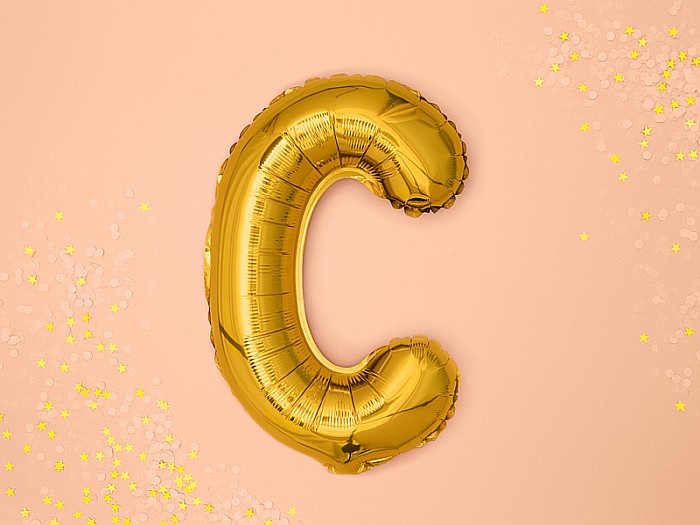 PD BALON FOLIE ALUMINIU Letter "C", 35cm, gold FB2M-C-019 [2]