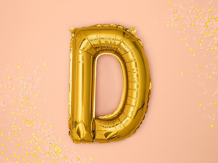 PD BALON FOLIE ALUMINIU Letter "D", 35cm, gold FB2M-D-019 [6]