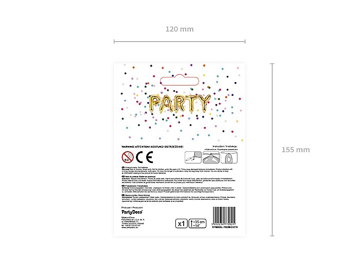 PD BALON FOLIE ALUMINIU Letter "D", 35cm, gold FB2M-D-019 [8]