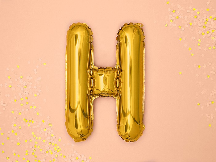 PD BALON FOLIE ALUMINIU Letter "H", 35cm, gold FB2M-H-019 [2]
