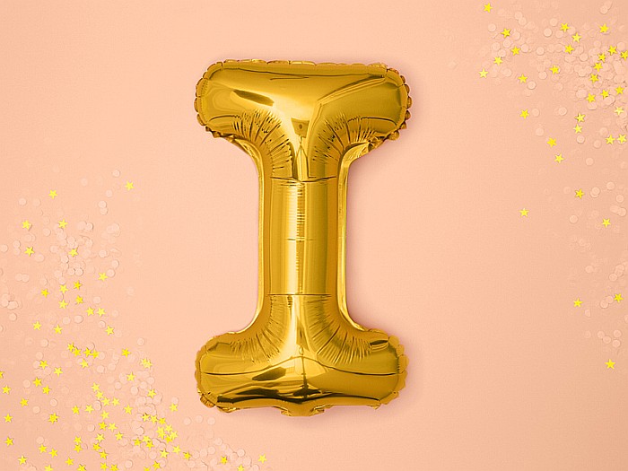PD BALON FOLIE ALUMINIU Letter "I", 35cm, gold FB2M-I-019 [6]