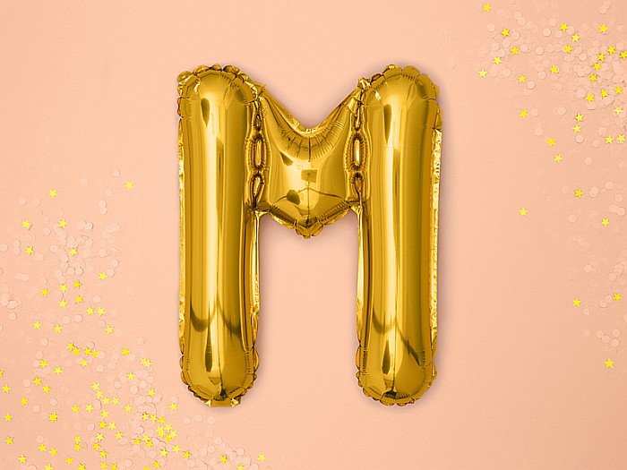 PD BALON FOLIE ALUMINIU Letter "M", 35cm, gold FB2M-M-019 [2]