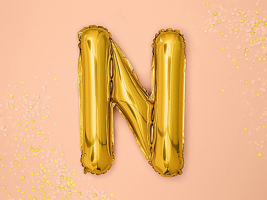 PD BALON FOLIE ALUMINIU Letter "N", 35cm, gold FB2M-N-019 [4]