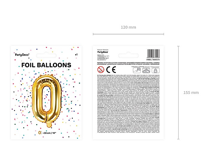 PD BALON FOLIE ALUMINIU Letter "O", 35cm, gold FB2M-O-019 [5]