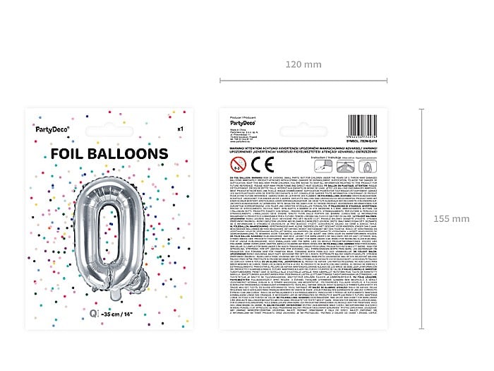 PD BALON FOLIE ALUMINIU Letter "Q", 35cm, silver FB2M-Q-018 [3]