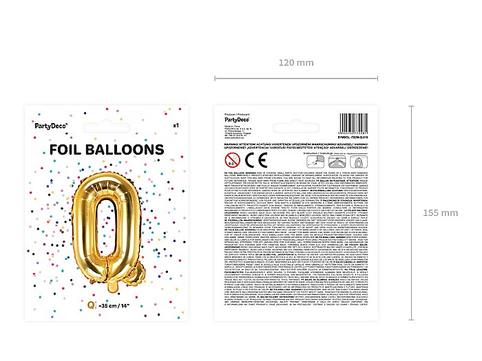 PD BALON FOLIE ALUMINIU Letter "Q", 35cm, gold FB2M-Q-019 [3]